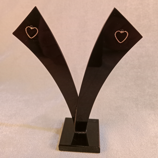 Heart Shape Earring Studs – Gold Tone