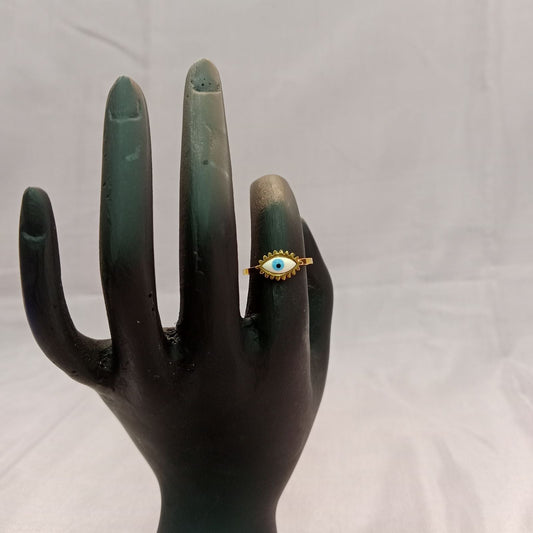 Blingso Blue Evil Eye Protection Ring – Main View