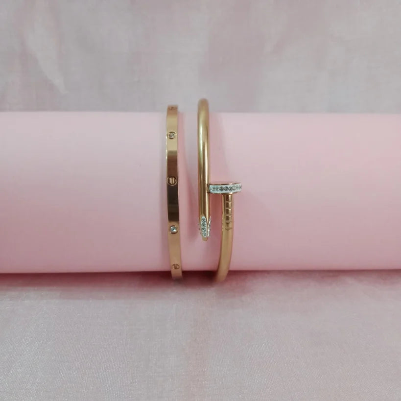 Cartier Rose Gold Stack Bracelet Combo bracelet by Blingso