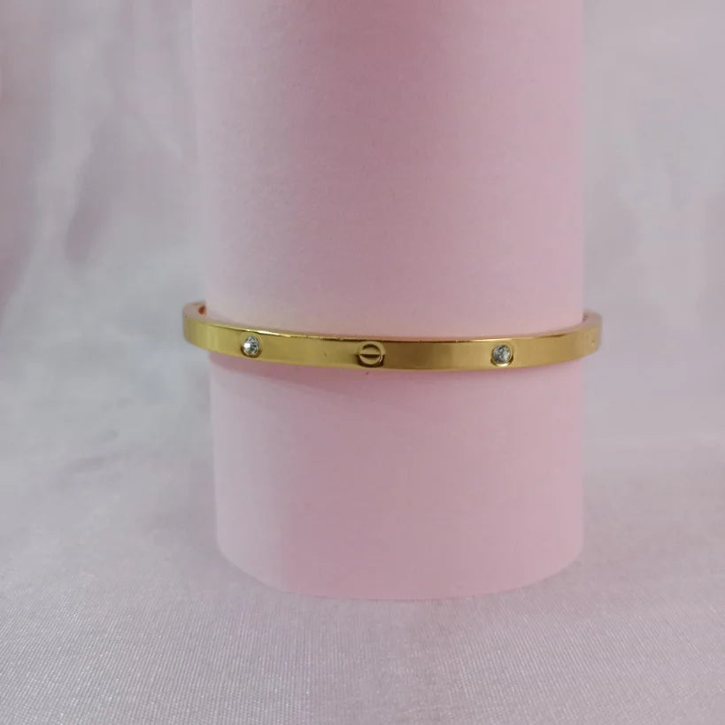 Diamond Stud Golden Bracelet bracelet by Blingso