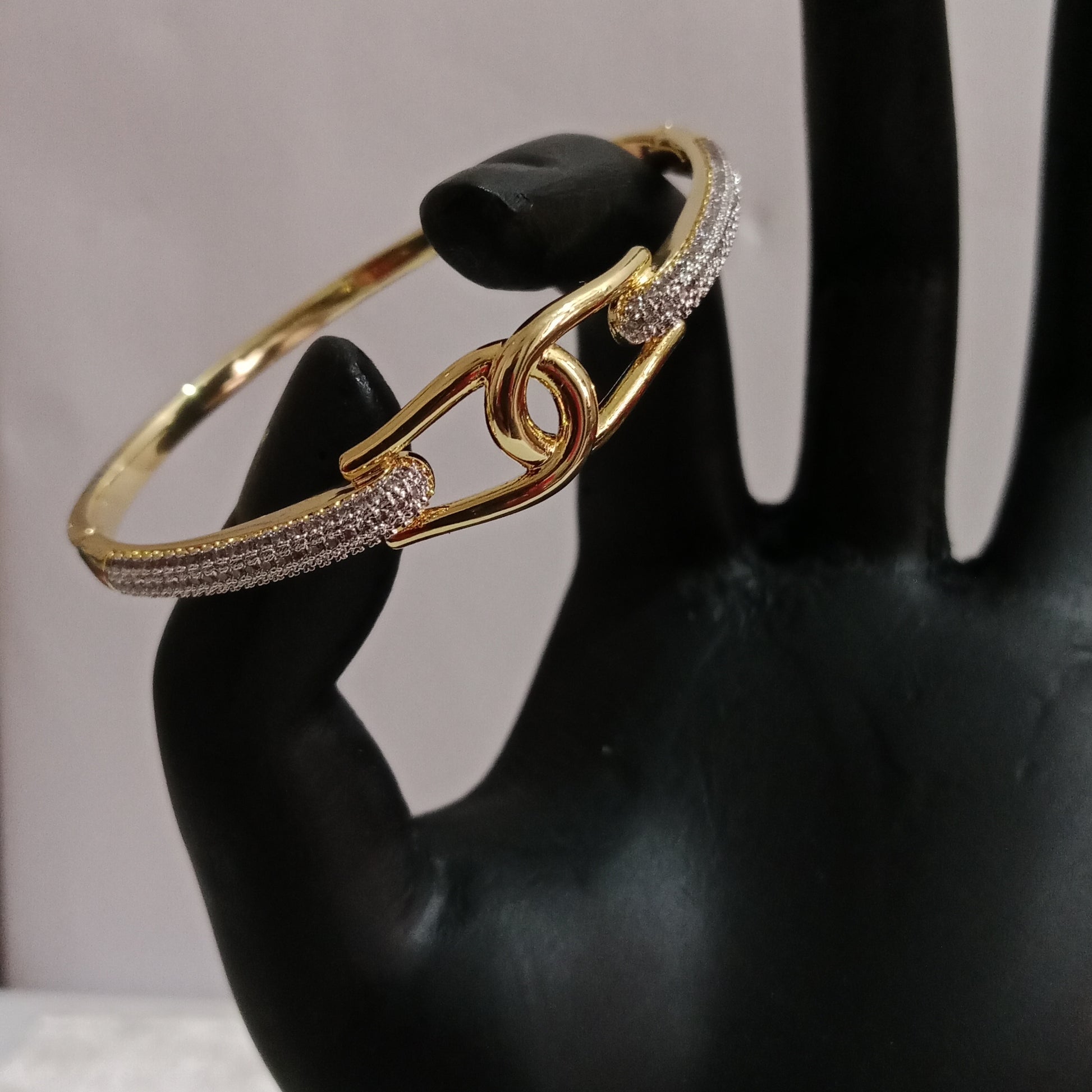 Luxury AD Bracelet on black hand stand – Blingso