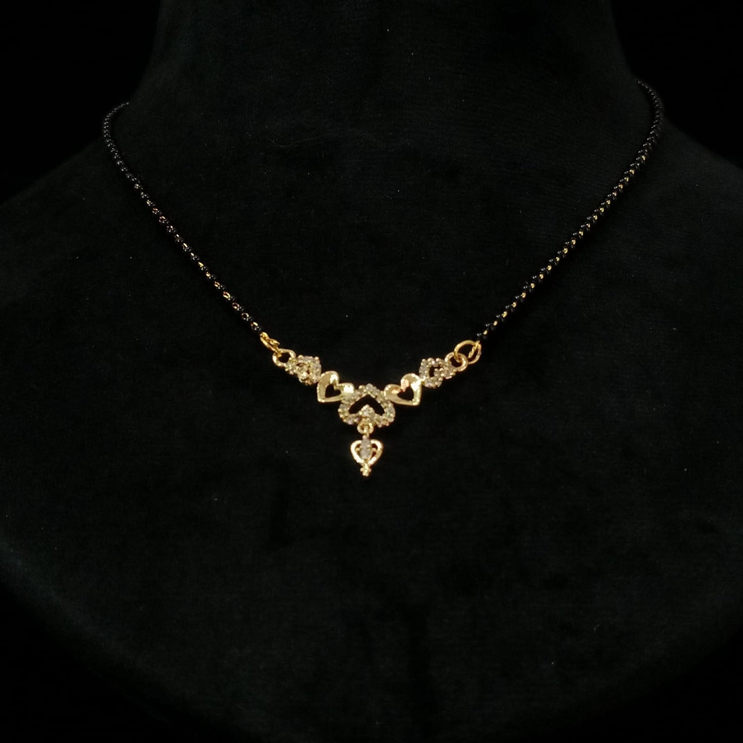 Gold-Plated Heart Mangalsutra – Traditional & Elegant Everyday Jewelry – Blingso