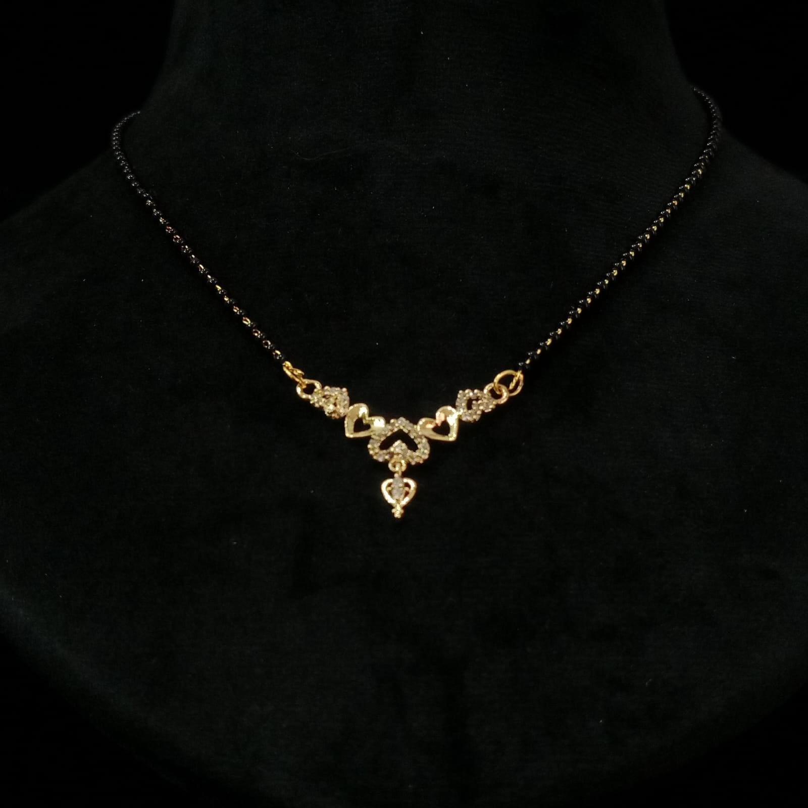 Gold-Plated Heart Mangalsutra – Traditional & Elegant Everyday Jewelry – Blingso