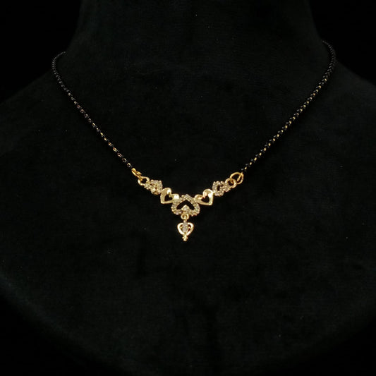 Gold-Plated Heart Mangalsutra – Traditional & Elegant Everyday Jewelry – Blingso