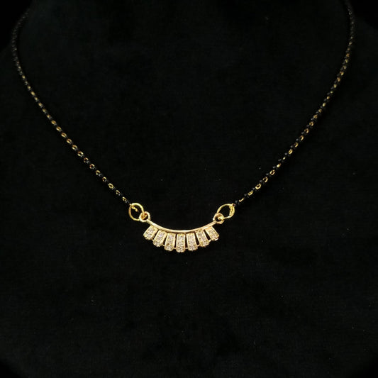 Premium Gold-Plated Radiance Bar Mangalsutra – Elegant Everyday Jewelry by Blingso