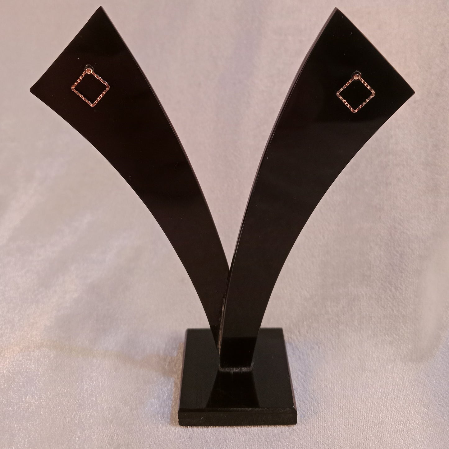 Square Shape Earring Studs – Gold Tone