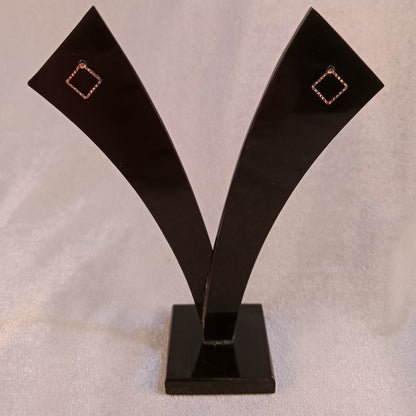 Square Shape Earring Studs – Gold Tone