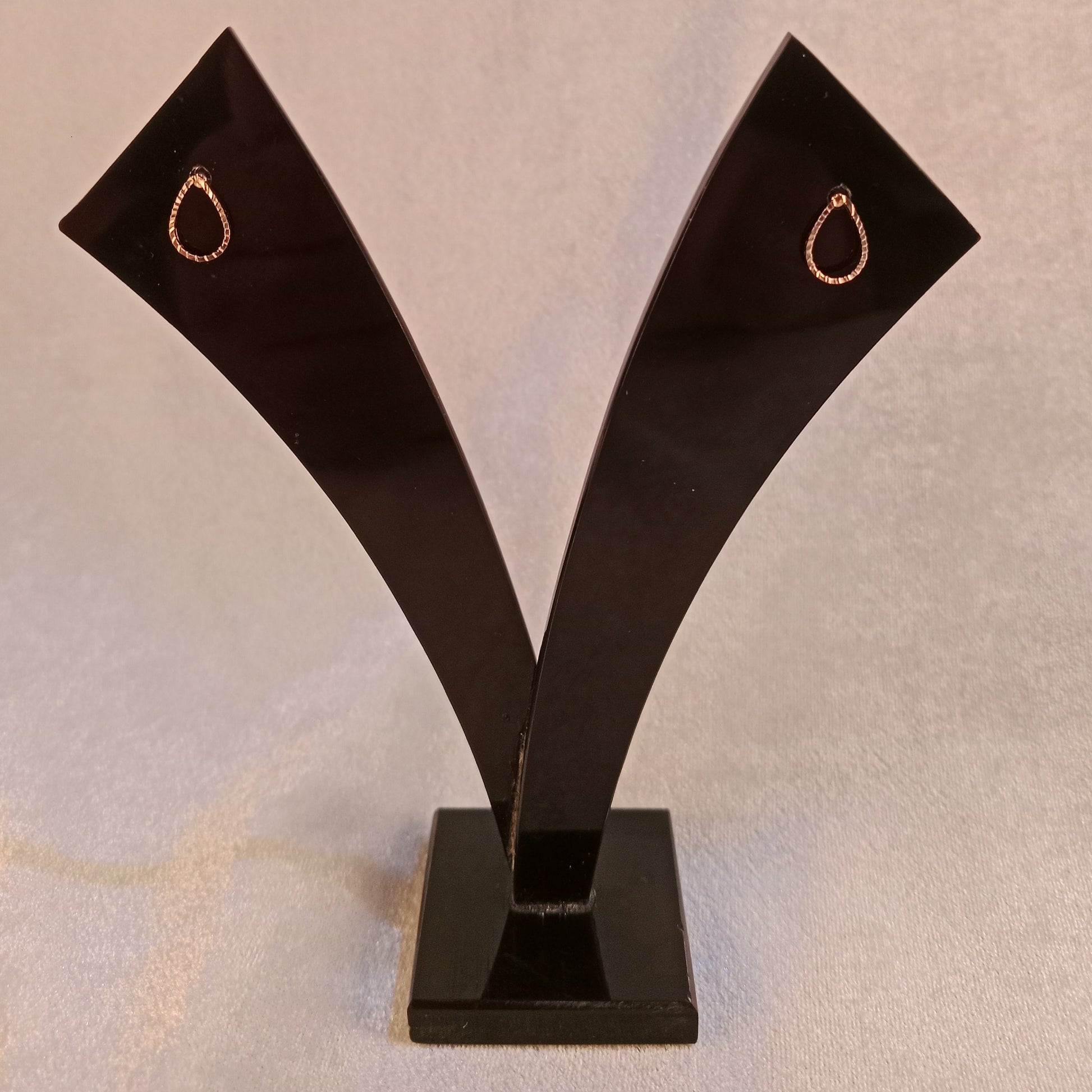 Teardrop Shape Earring Studs – Gold Tone