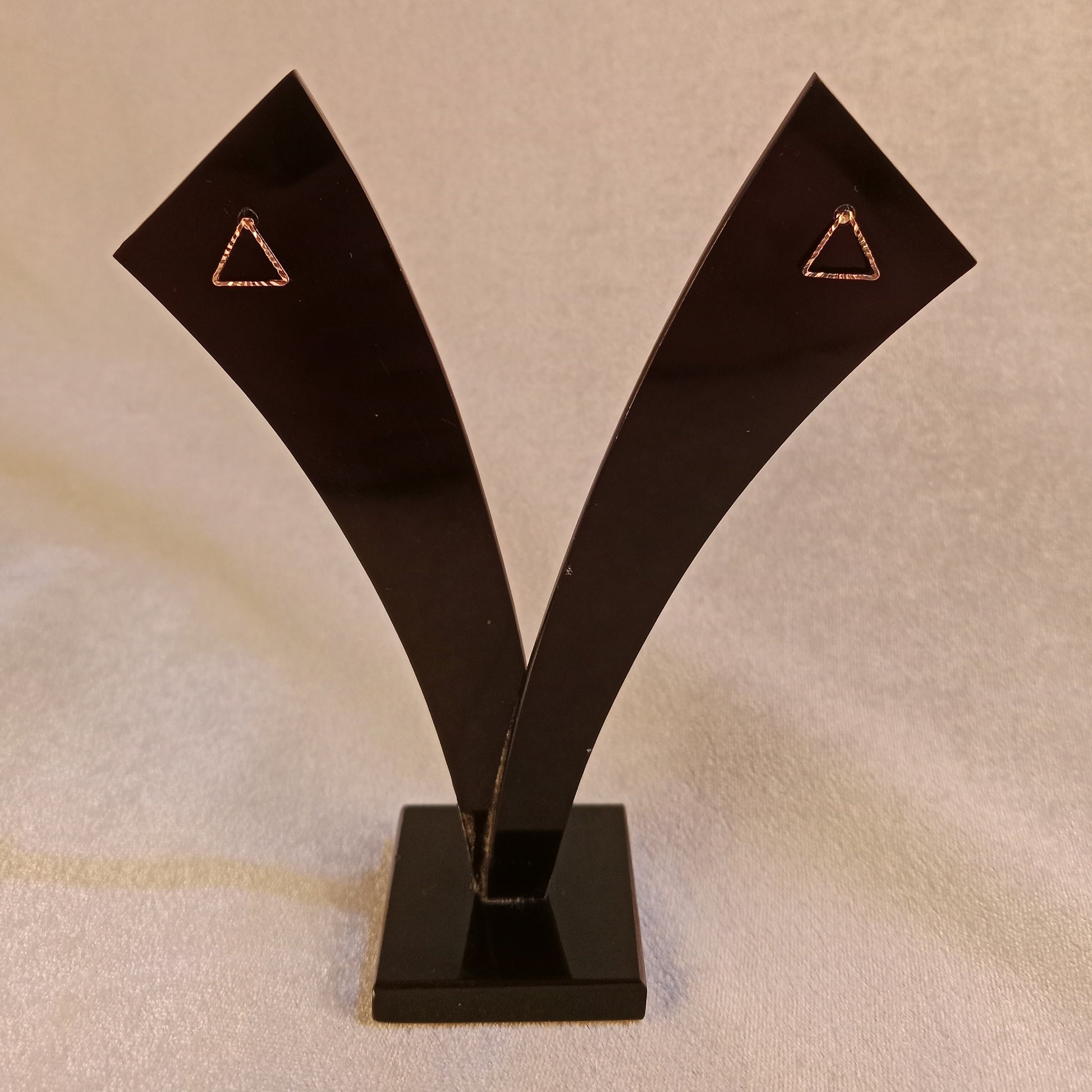 Triangle Shape Earring Studs – Gold Tone