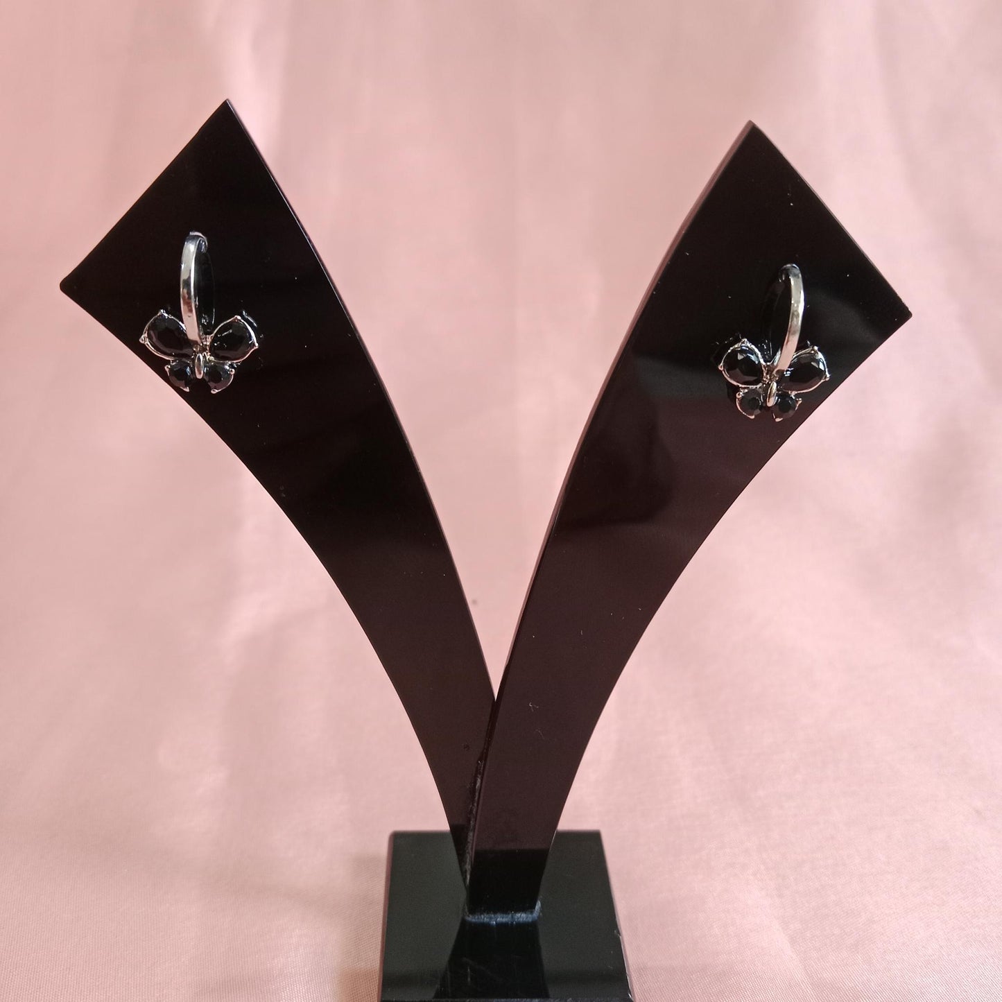 Black Butterfly Drop Earrings