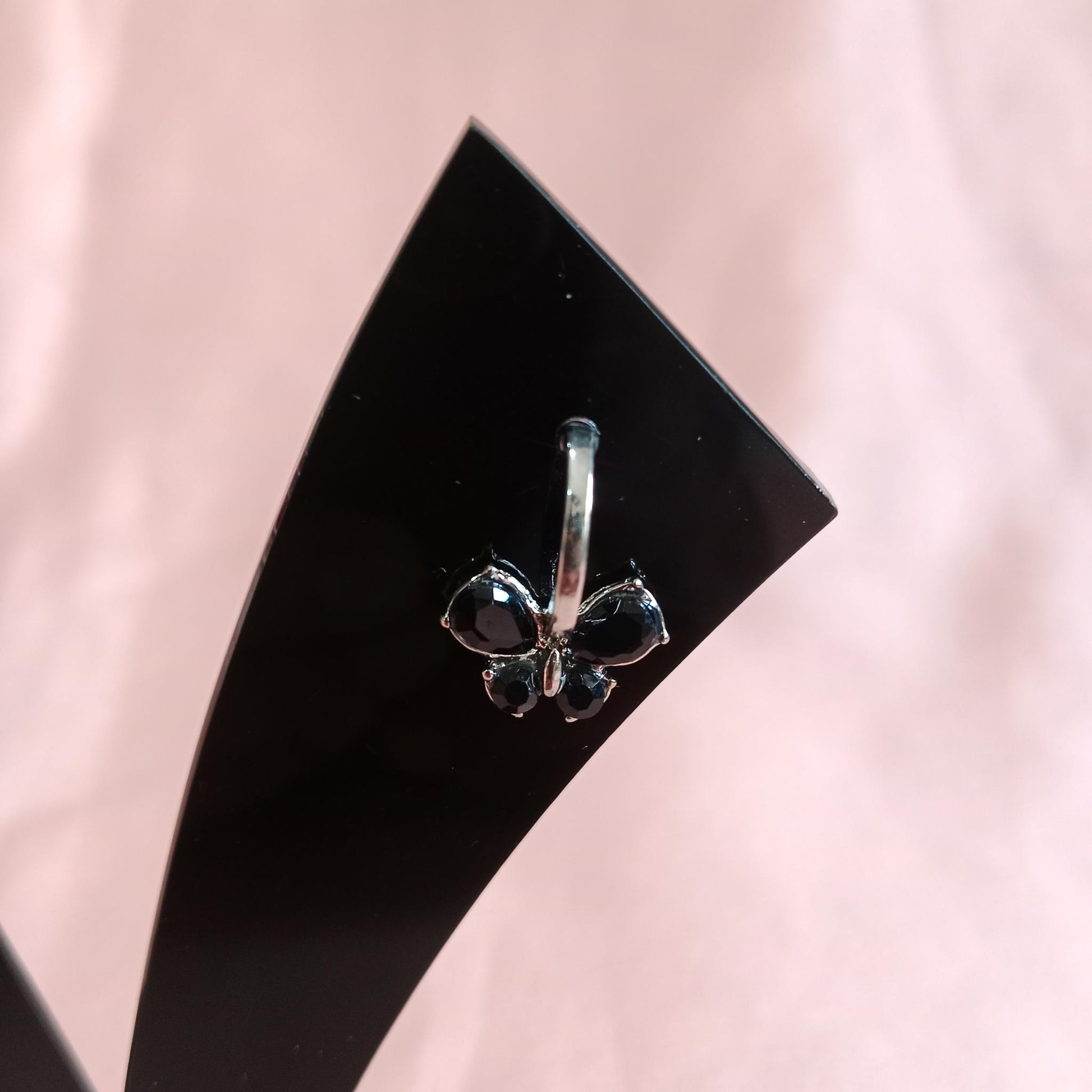 Black Butterfly Drop Earrings