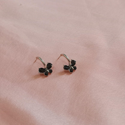 Black Butterfly Drop Earrings