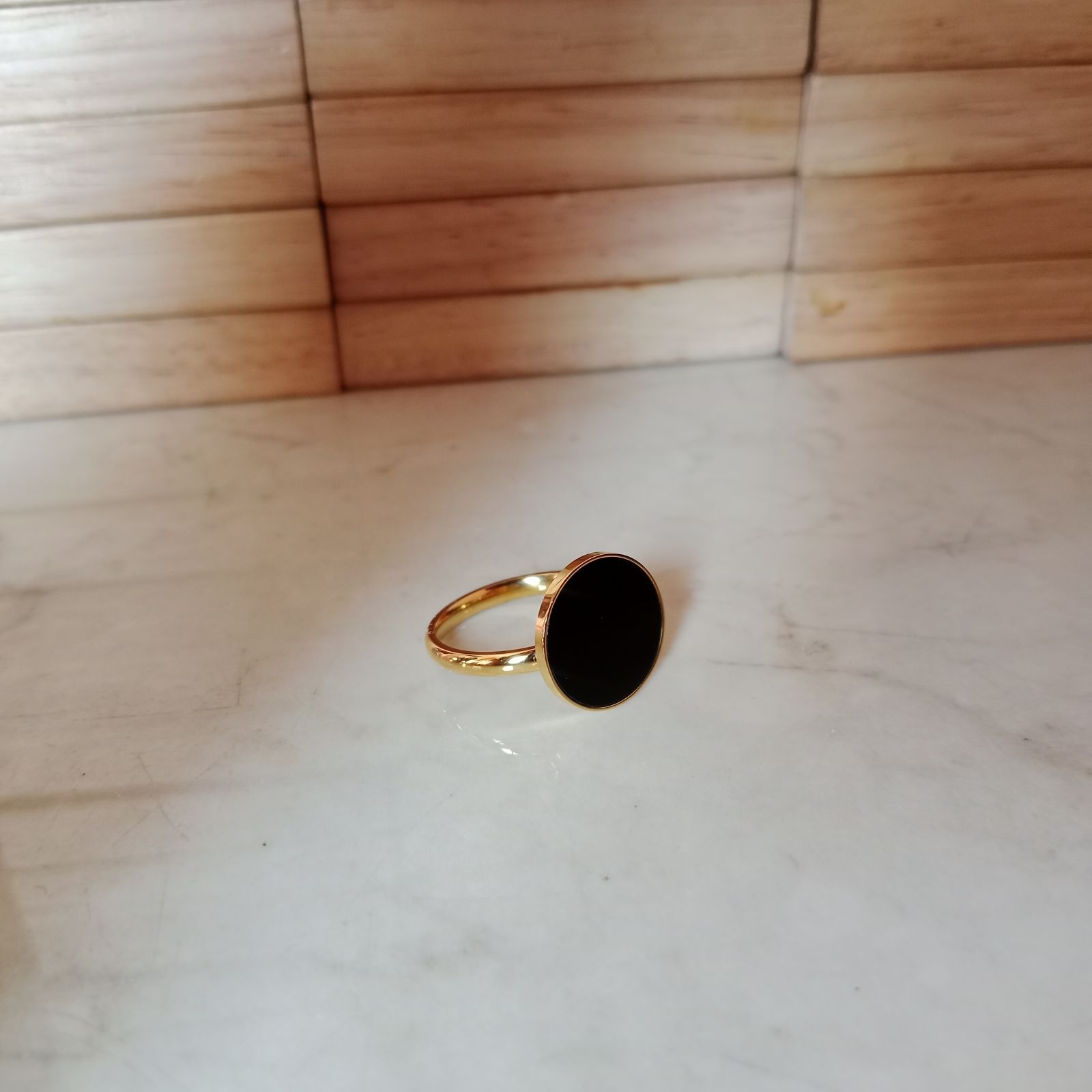 Blingso Black Onyx Statement Ring – View 5