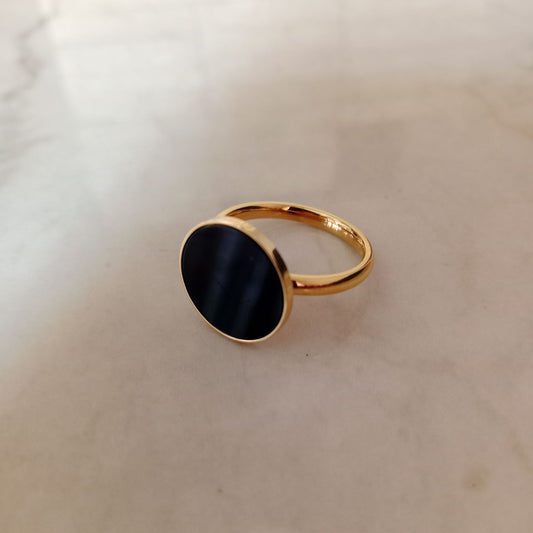 Blingso Black Onyx Statement Ring – View 2