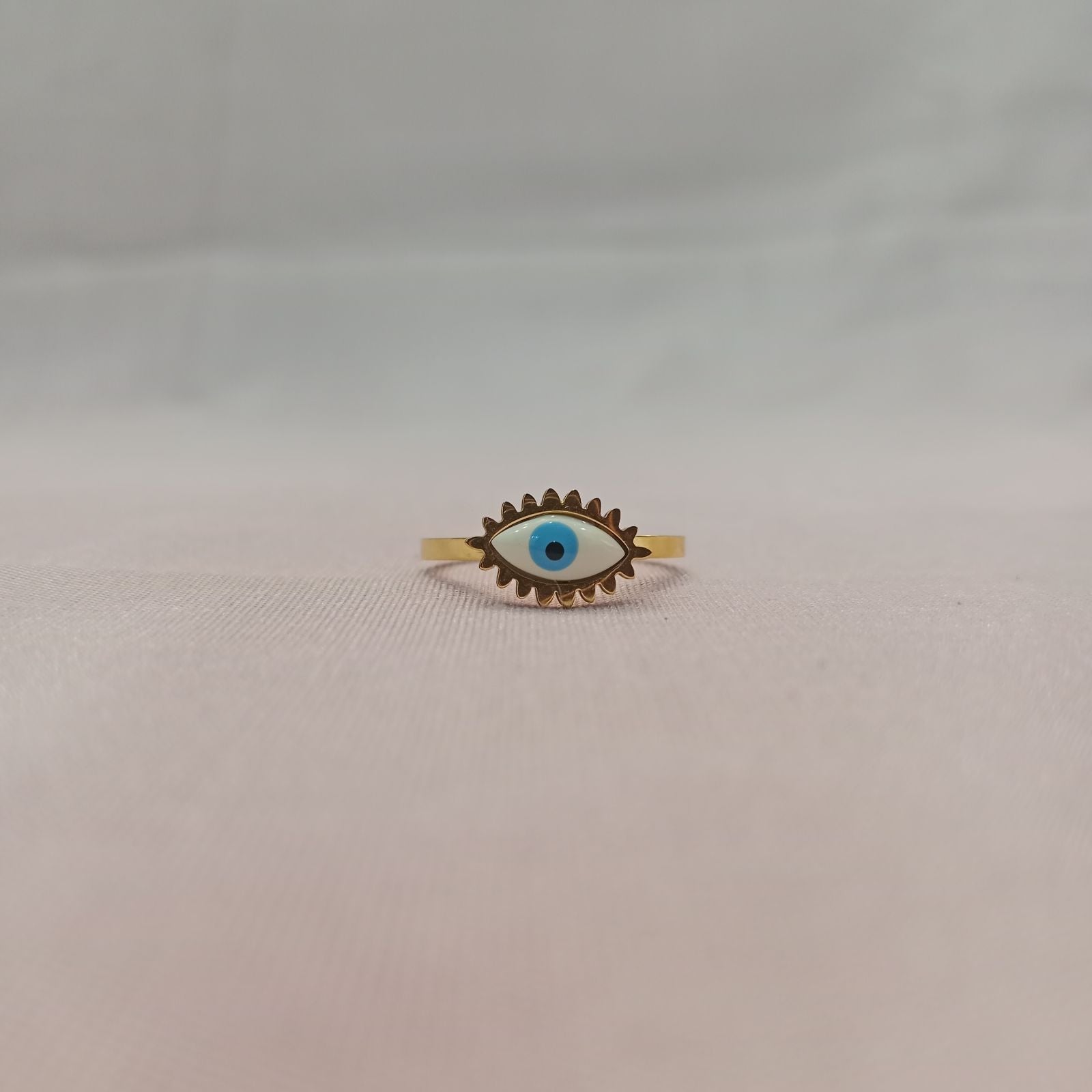 Blingso Blue Evil Eye Protection Ring – View 5