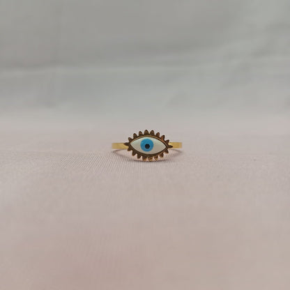 Blingso Blue Evil Eye Protection Ring – View 5