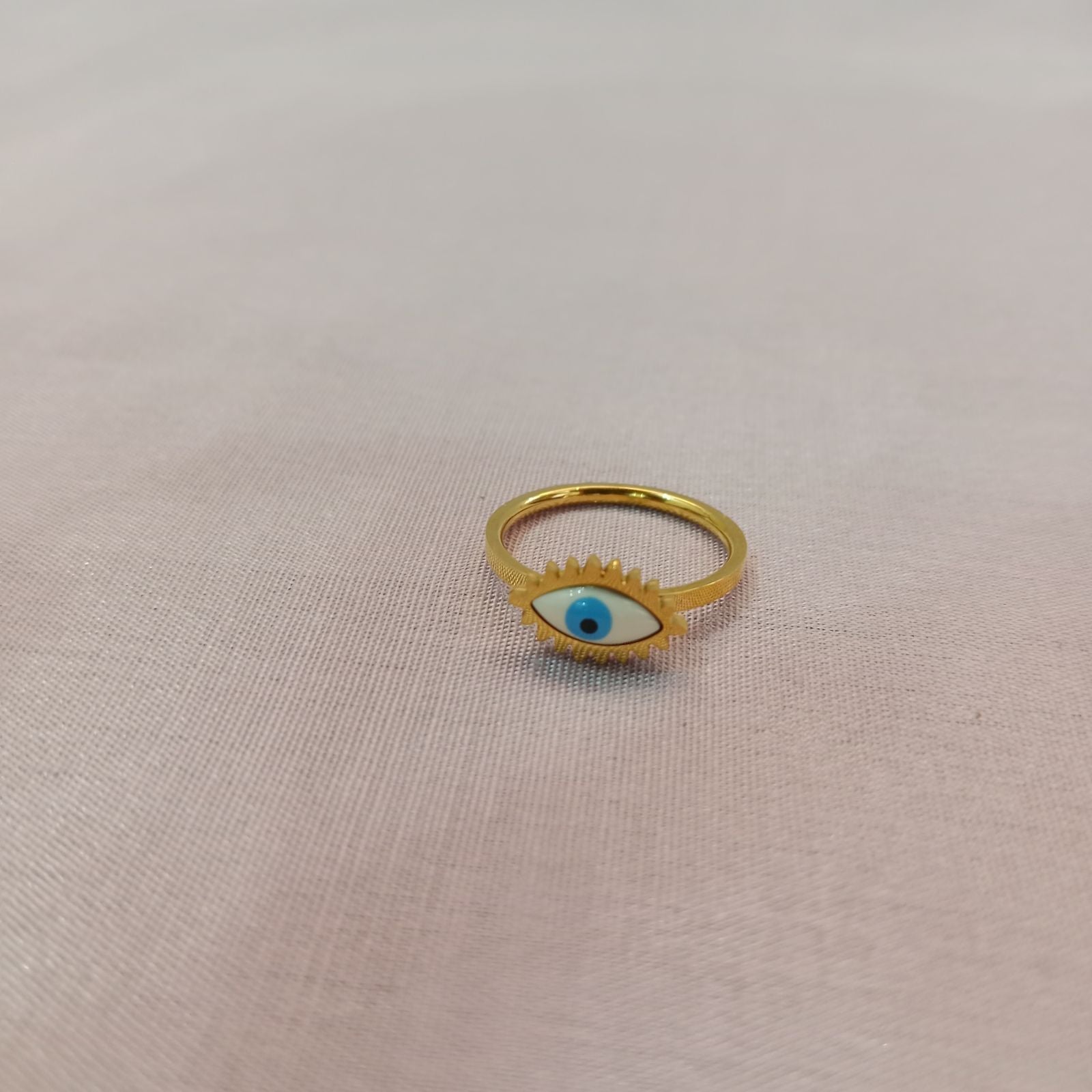 Blingso Blue Evil Eye Protection Ring – View 4