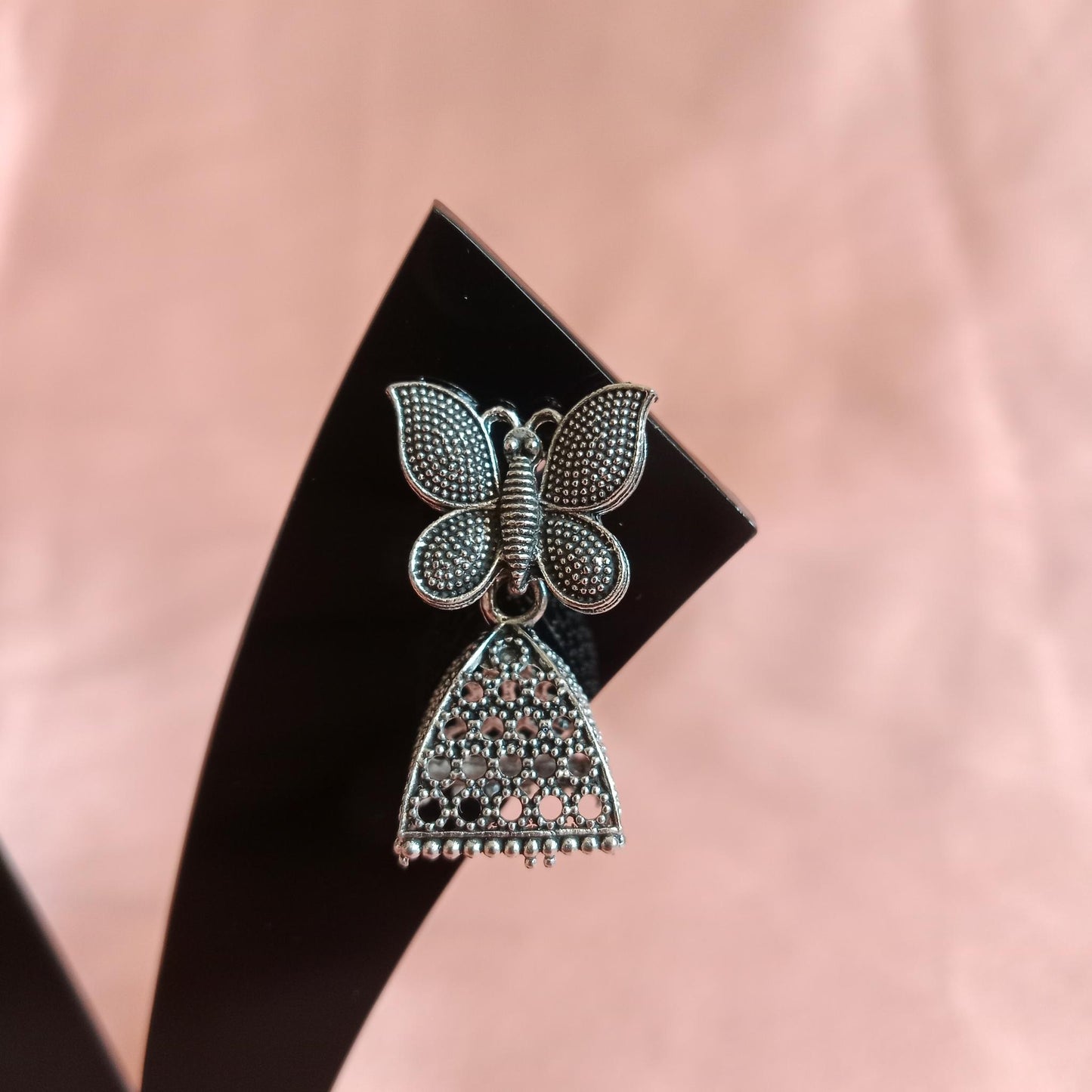 Butterfly Dome Oxidized Earrings