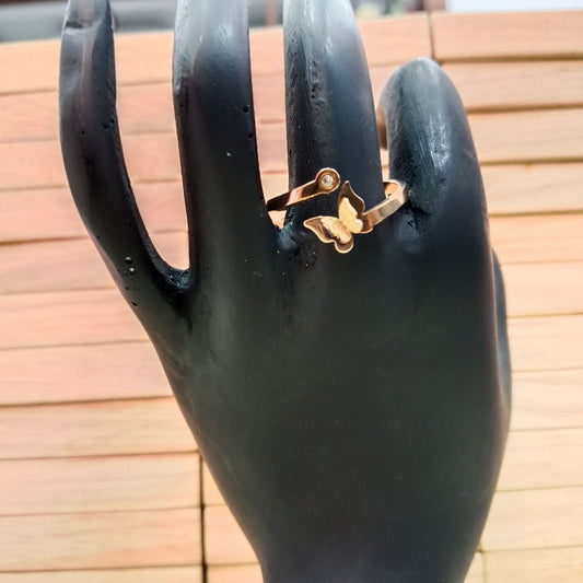 Blingso Butterfly Open Golden Ring – Main View