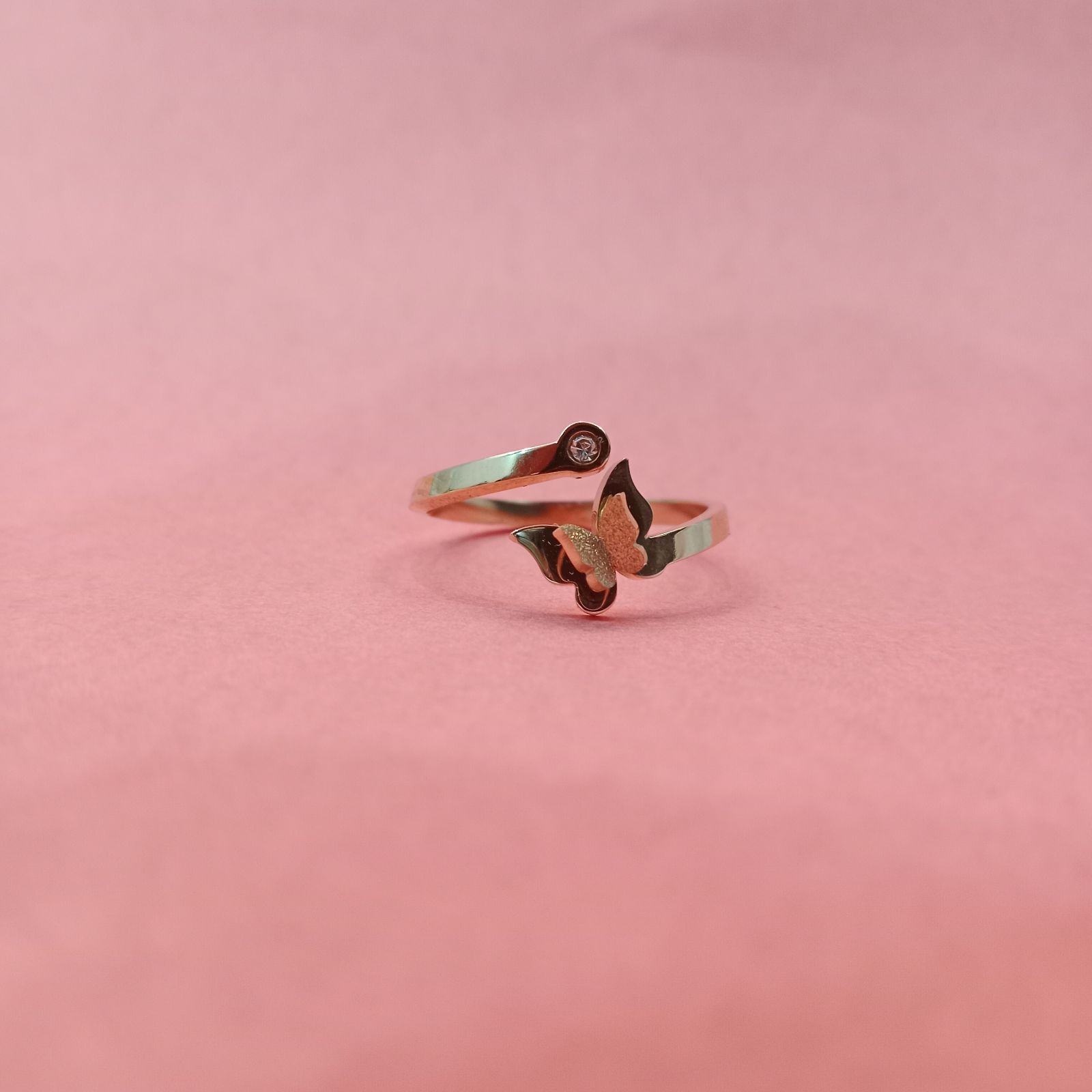 Blingso Butterfly Open Golden Ring – View 5
