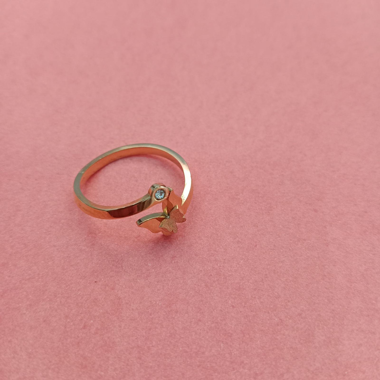 Blingso Butterfly Open Golden Ring – View 2