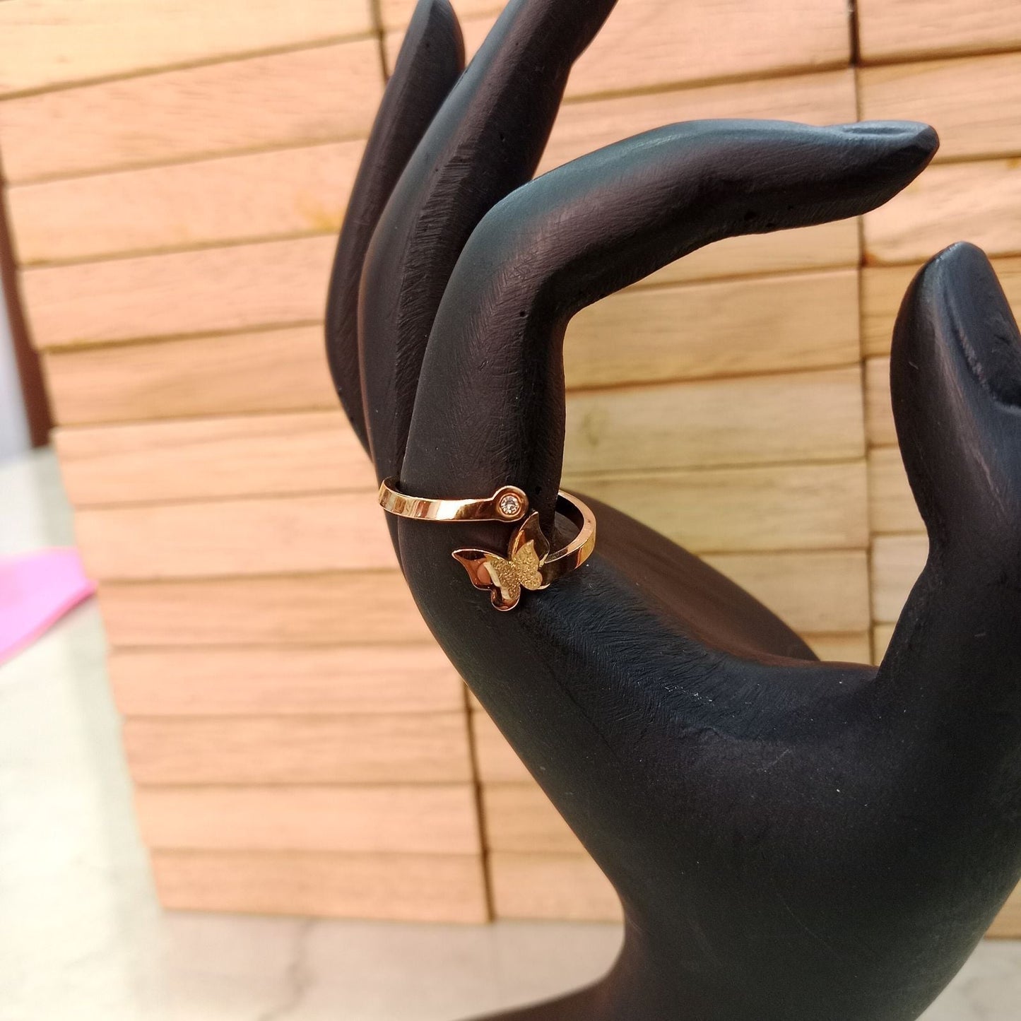 Blingso Butterfly Open Golden Ring – View 3