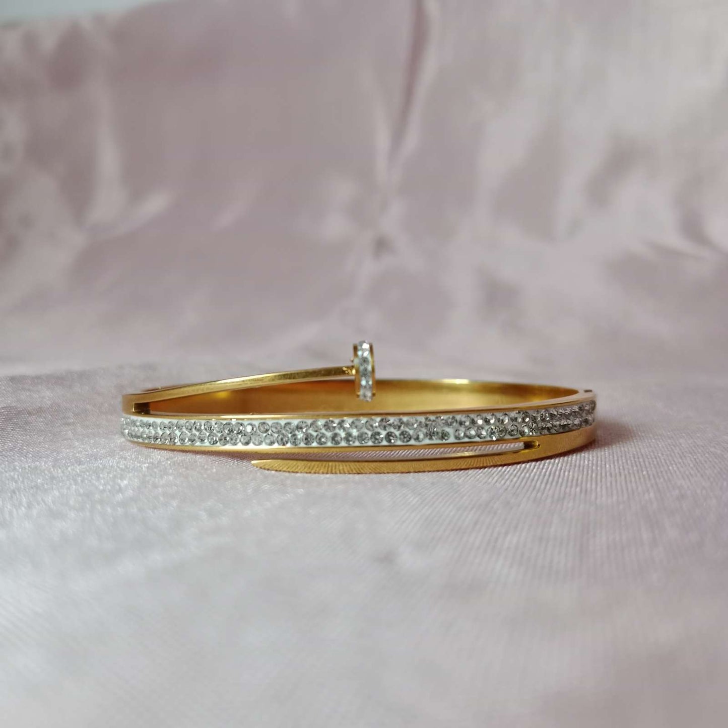 Cartier Inspired Golden Bracelet – trending bracelet closeup