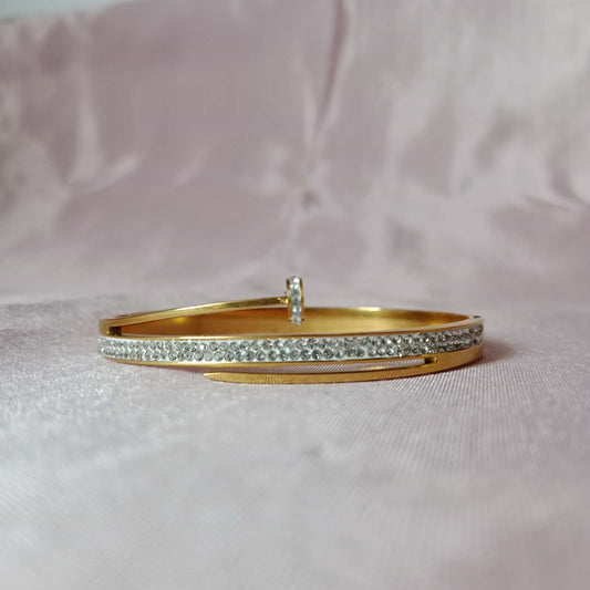 Cartier Inspired Golden Bracelet – trending bracelet closeup