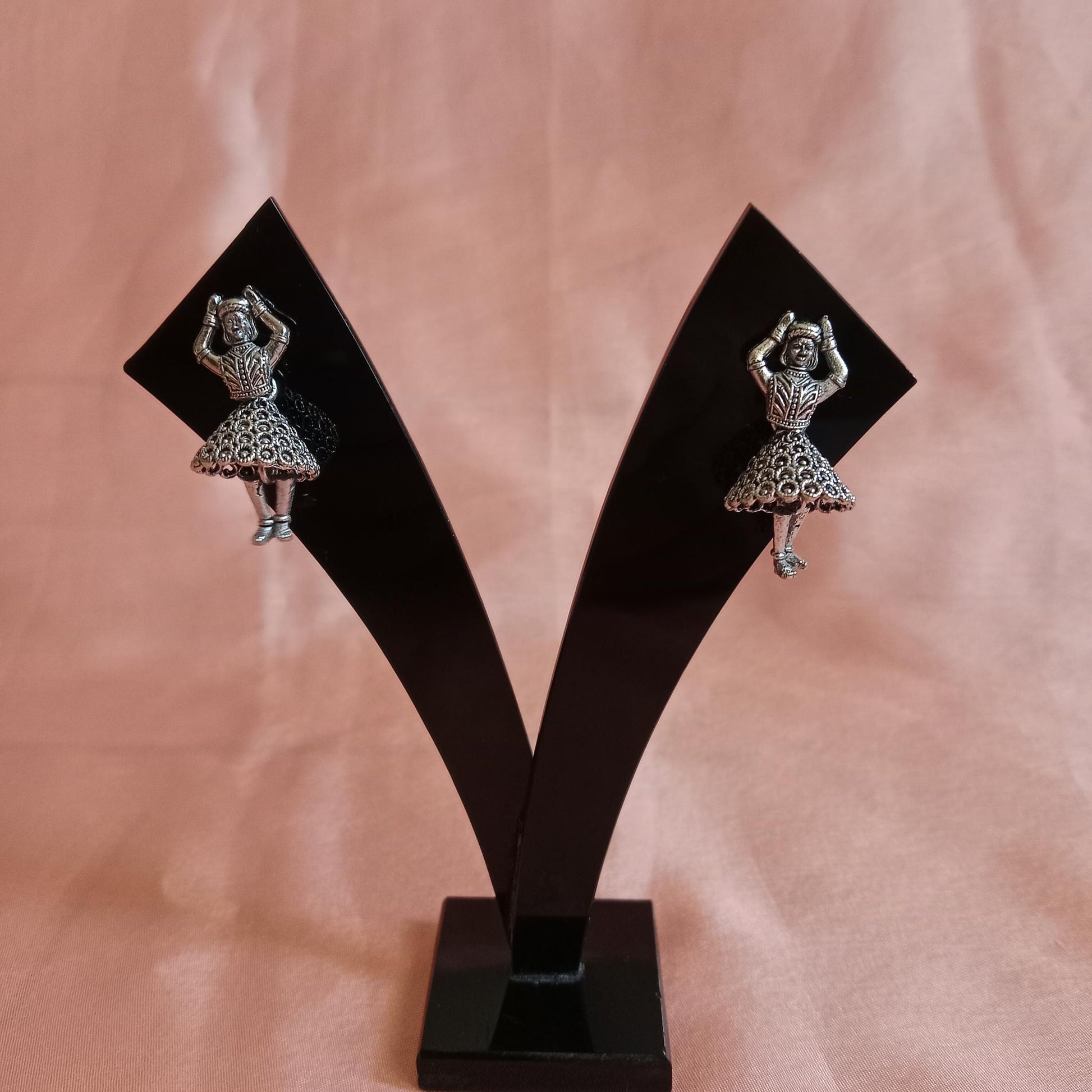 Classic Dancer Oxidized Earrings