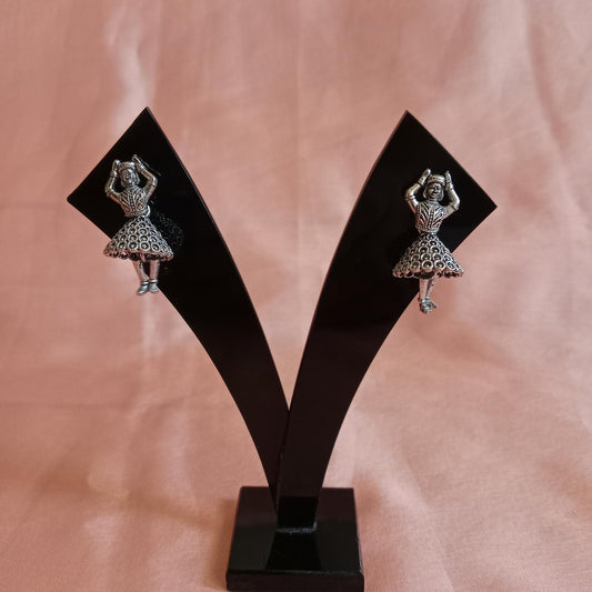 Classic Dancer Oxidized Earrings