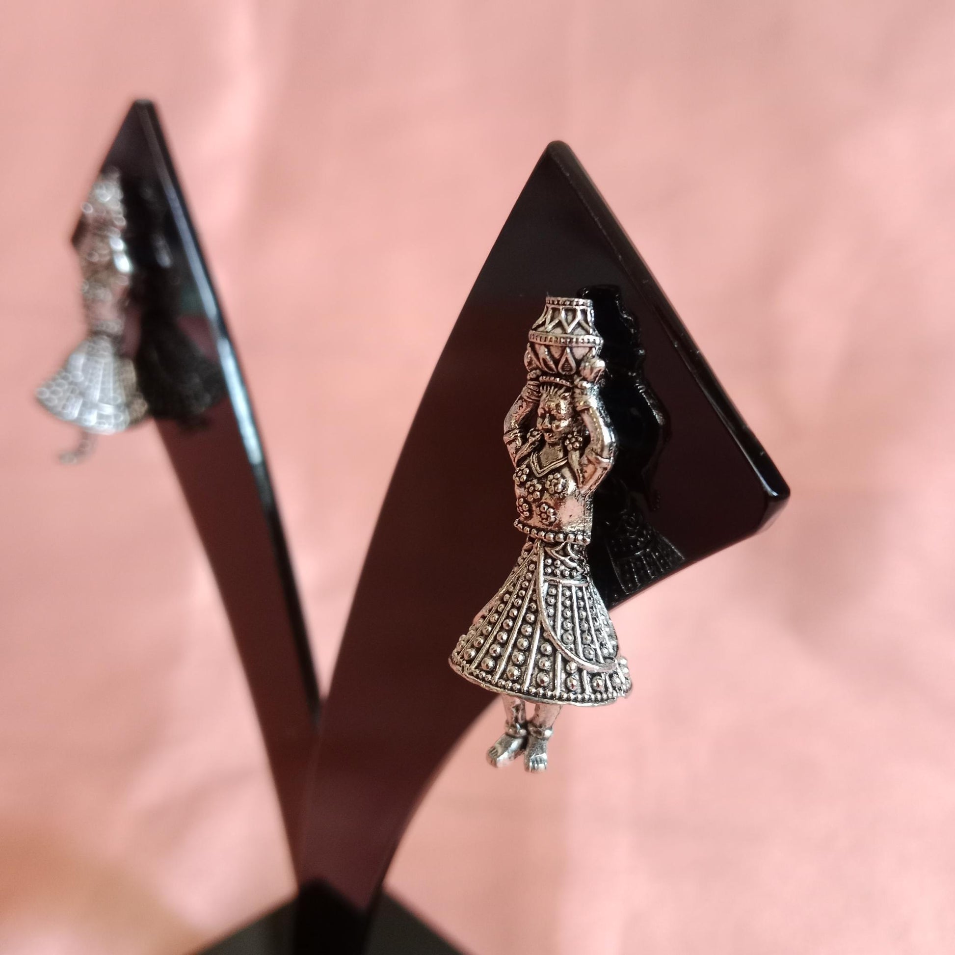 Classic Dancer Oxidized Earrings