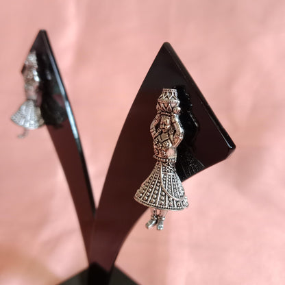 Classic Dancer Oxidized Earrings