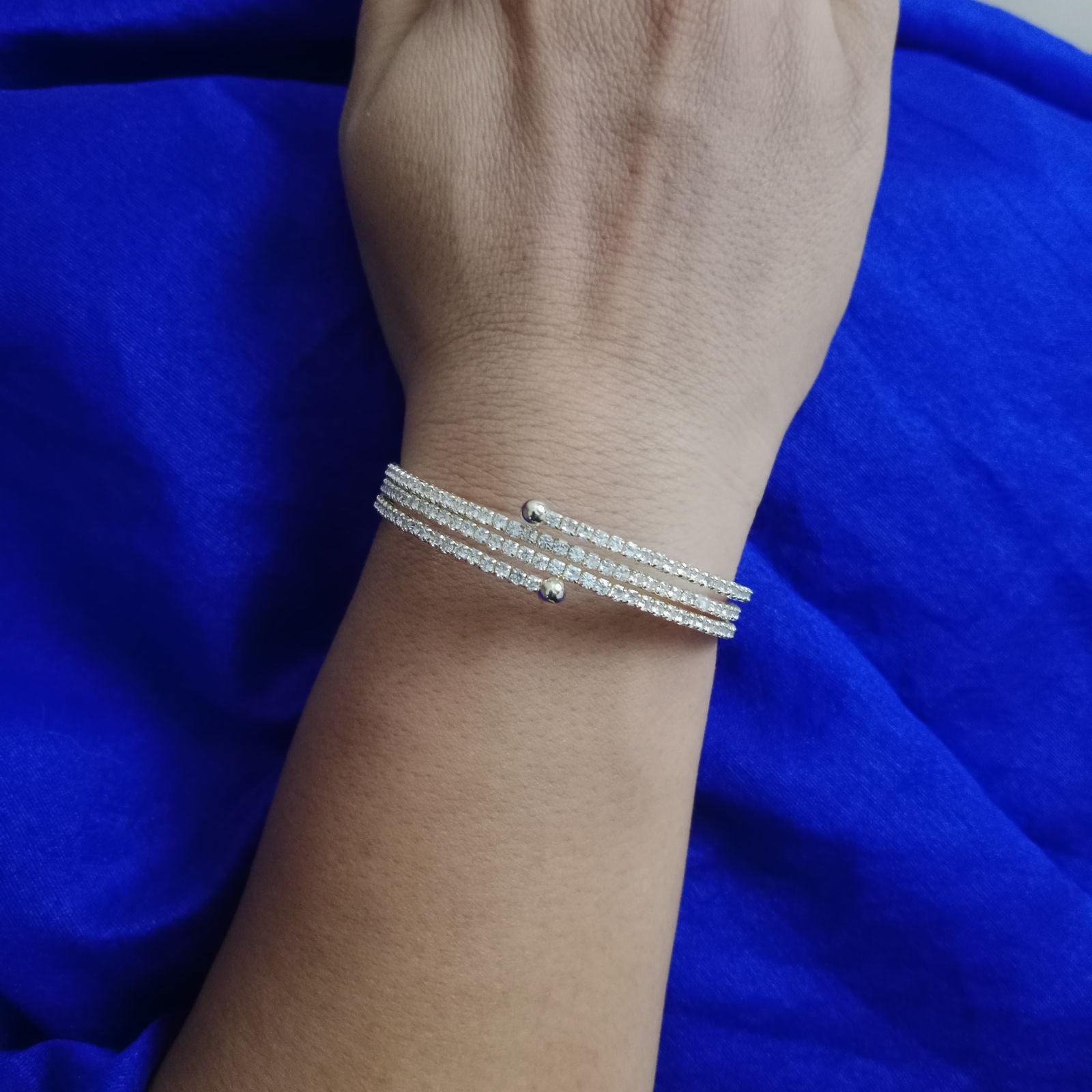Blingso Classic Diamond Row Bracelet – View 3