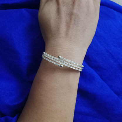 Blingso Classic Diamond Row Bracelet – View 3