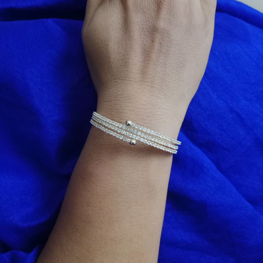 Blingso Classic Diamond Row Bracelet – View 3