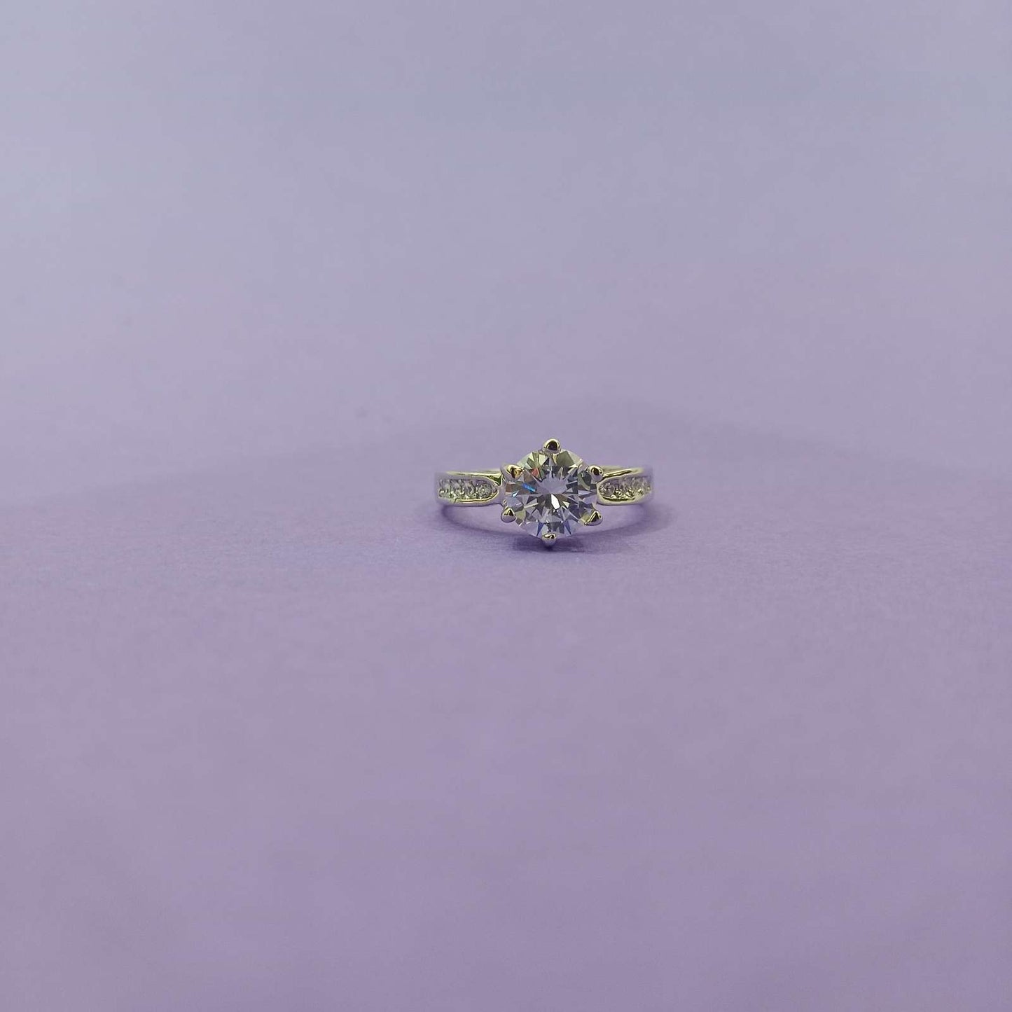 Blingso Classic Solitaire Crown Ring – View 5