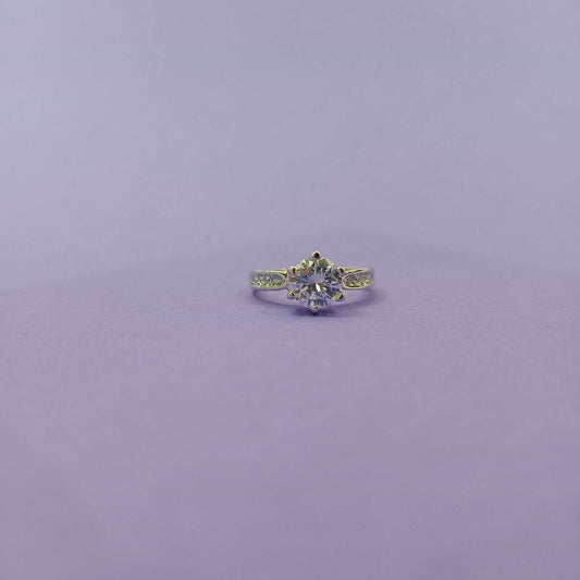 Blingso Classic Solitaire Crown Ring – View 5