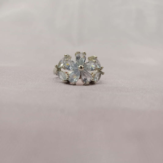 Blingso Crystal Blossom Floral Ring – View 4