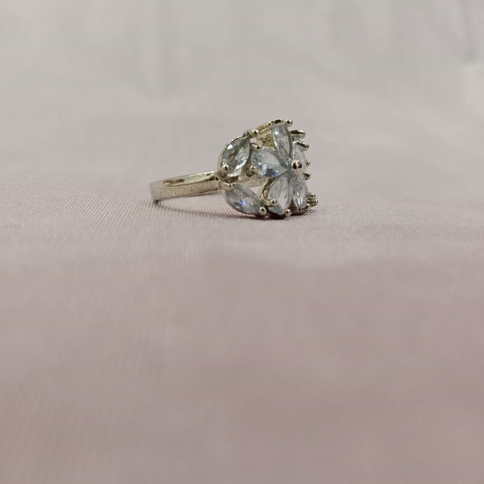 Blingso Crystal Blossom Floral Ring – View 5