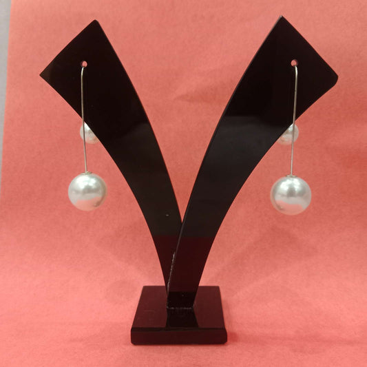 Double Pearl Drop Earrings – lightweight statement