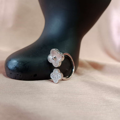 Blingso Floral Charm Adjustable Ring – View 3
