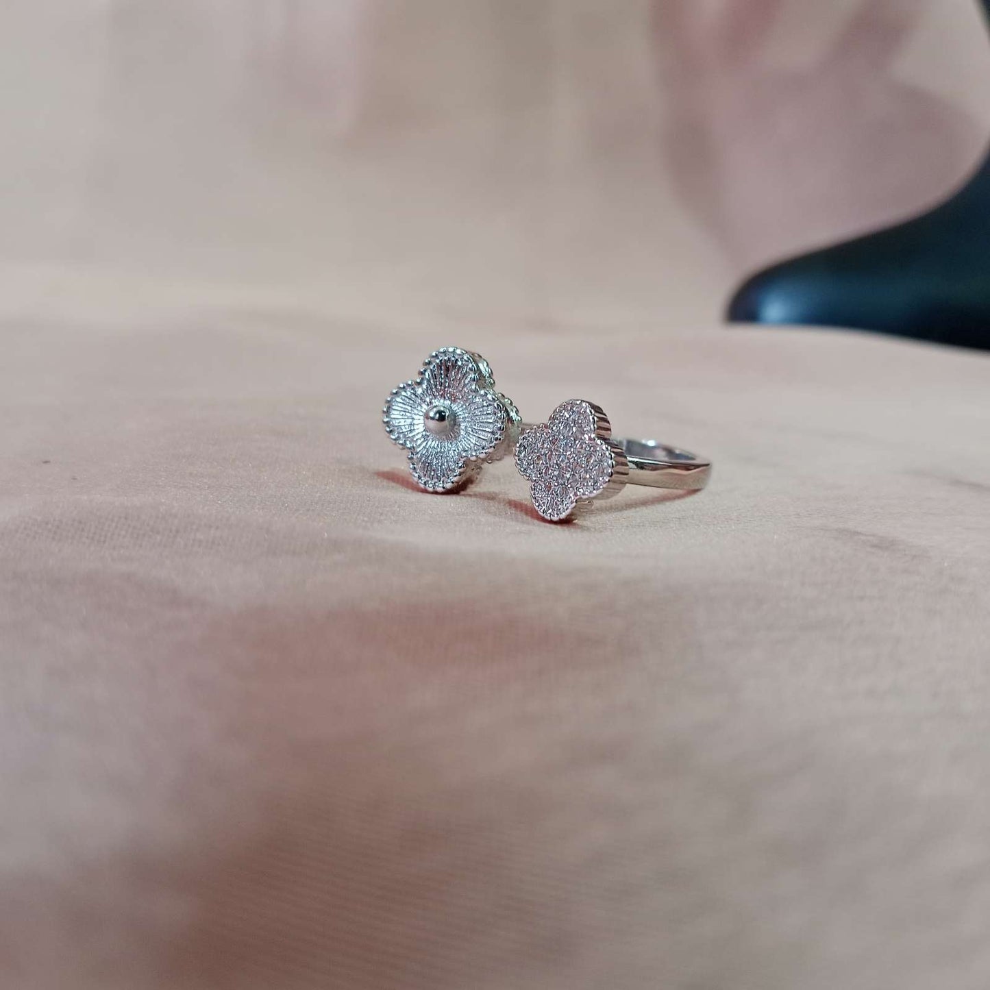 Blingso Floral Charm Adjustable Ring – View 4