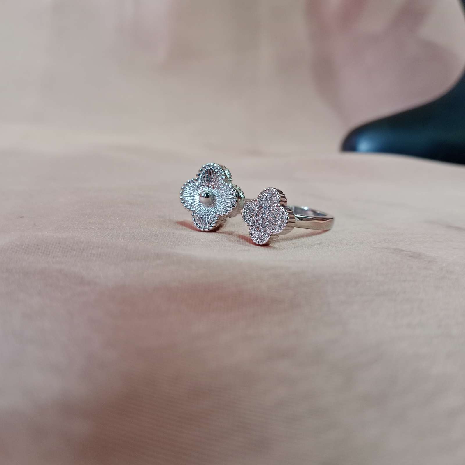 Blingso Floral Charm Adjustable Ring – View 4