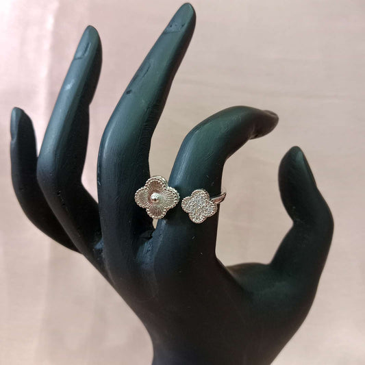 Blingso Floral Charm Adjustable Ring – View 2