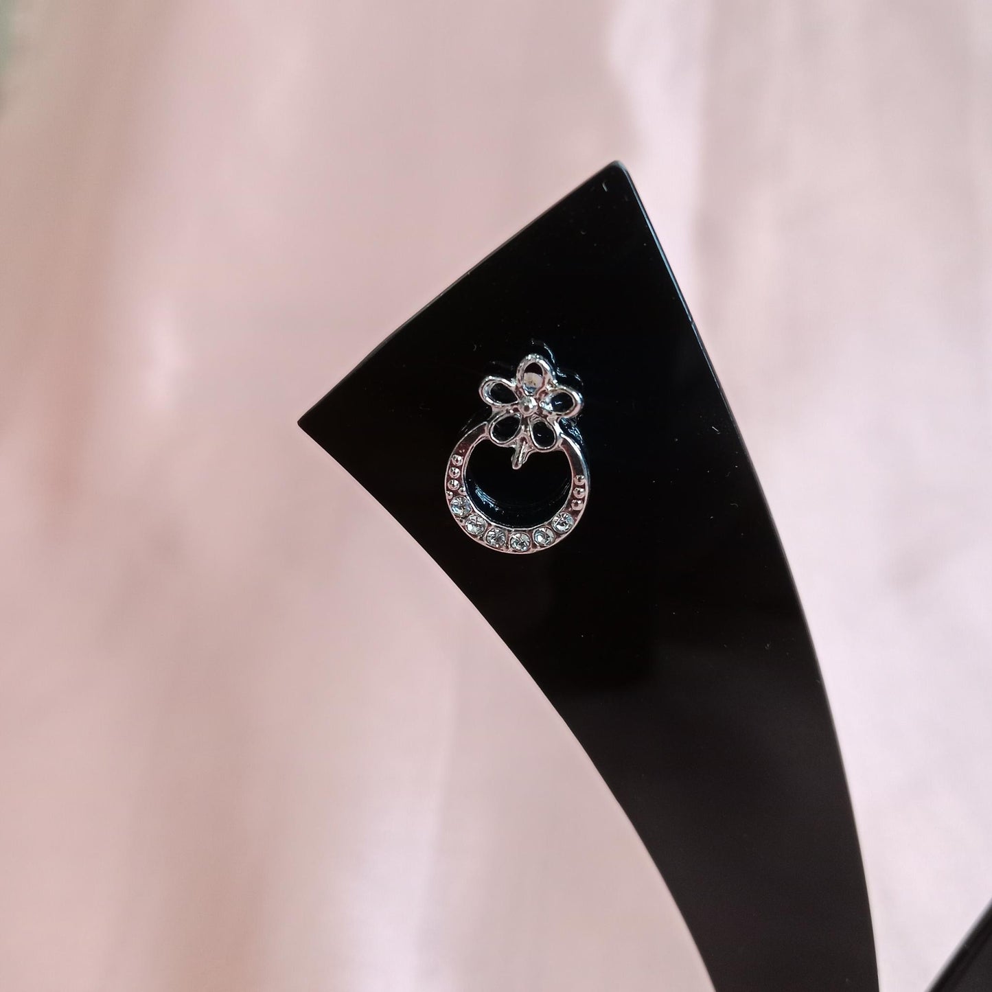 Floral Crystal Hoop Earrings