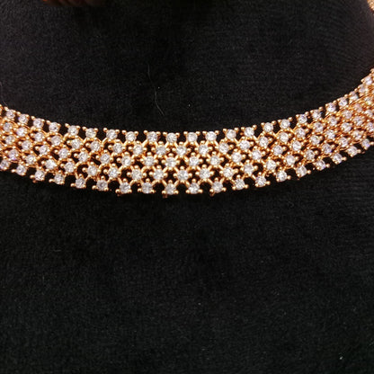 Blingso Grid Choker Necklace & Earring Set – View 2