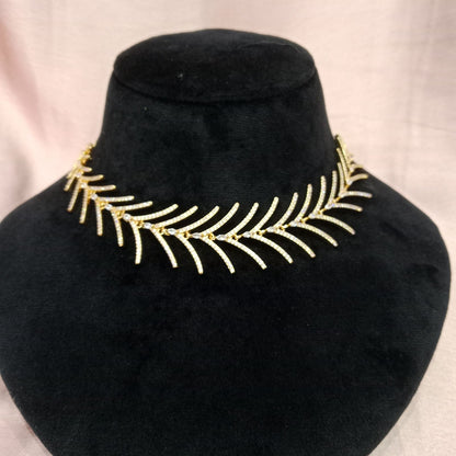 Blingso Leaf Branch Necklace & Earring Set – View 5
