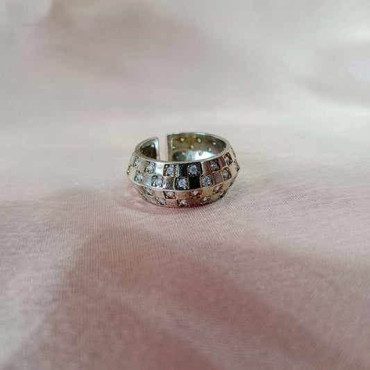 Blingso Luxe Golden Block Ring – Main View