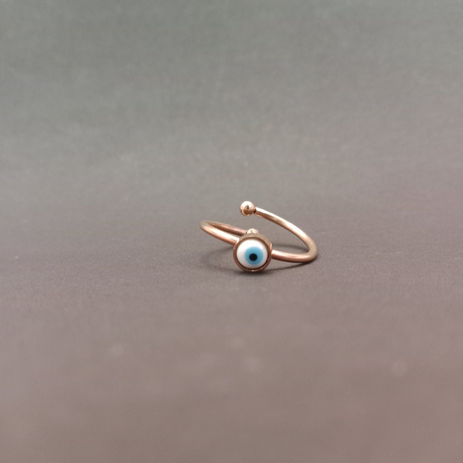 Blingso Mini Evil Eye Dainty Ring – View 3