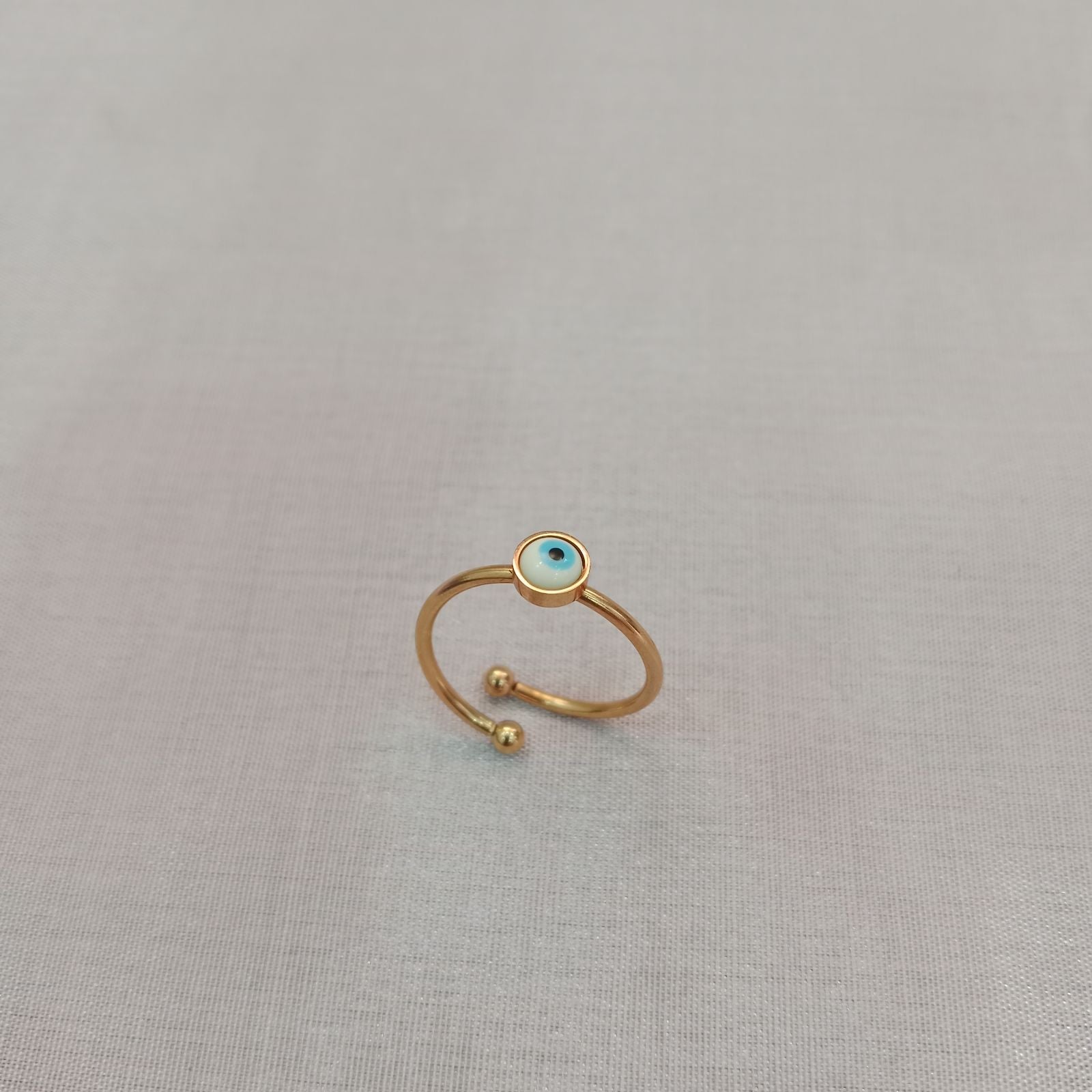 Blingso Mini Evil Eye Dainty Ring – Main View